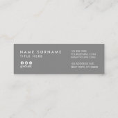 エレガントでモダンなGoldStripeのピンクの小型名刺 スキニー名刺 (裏面)