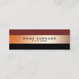 エレガントでモダンなGoldStripeの黒い小型名刺 スキニー名刺