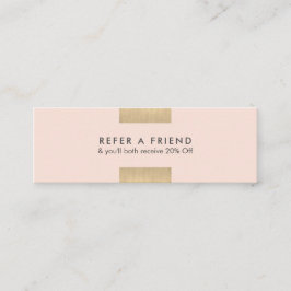 エレガントでモダンなKraftPrintedのシックな金ゴールドの赤面は参照します スキニー名刺