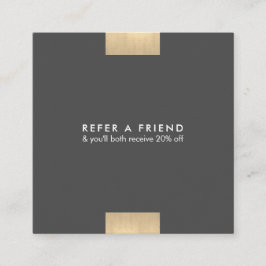 エレガントでモダンなKraftPrintedの金ゴールドのアクセントの上品は参照します スクエア名刺