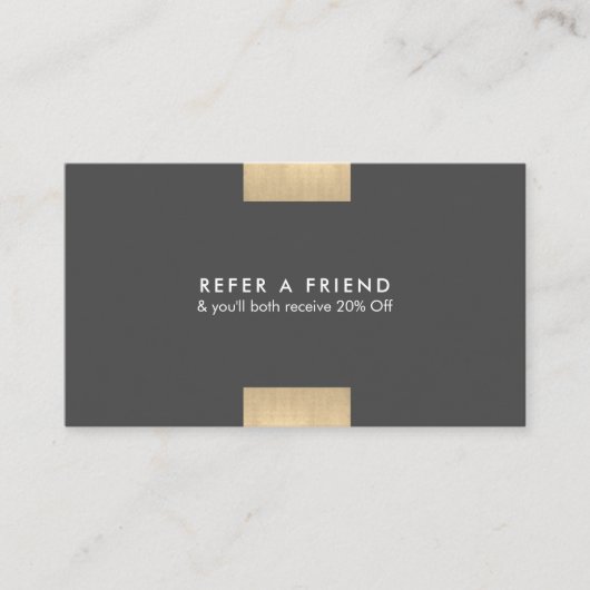 エレガントでモダンなKraftPrintedの金ゴールドのアクセントの上品は参照します 名刺 (正面)