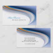 エレガントでモダンなstylisgのパステル調の青および白い 名刺 (正面/裏面)