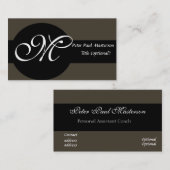 エレガントでモノグラムのな上品 名刺 (正面/裏面)