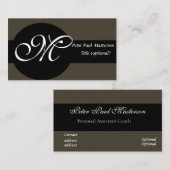 エレガントでモノグラムのな上品 名刺 (正面/裏面)