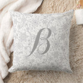 エレガントでモノグラムのな雪片の枕 クッション (ブランケット)