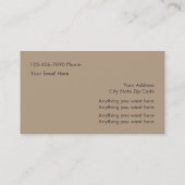 エレガントでユニークな名刺 名刺 (裏面)