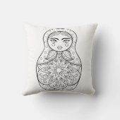 エレガントでロシアのな人形 クッション (裏面)