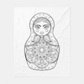 エレガントでロシアのな人形 フリースブランケット (正面)