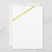 エレガントでロマンチックなホワイト＆ゴールドの誕生日パーティー 招待状 (裏面)