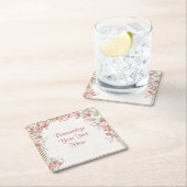 エレガントでロマンチックな花園の花の天蓋 スクエアペーパーコースター (インサイチュ)