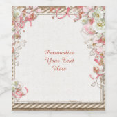 エレガントでロマンチックな花園の花の天蓋 ワインラベル (シングルラベル)