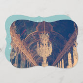 エレガントでヴィンテージなシャンデリアの招待状 招待状 (正面/裏面)