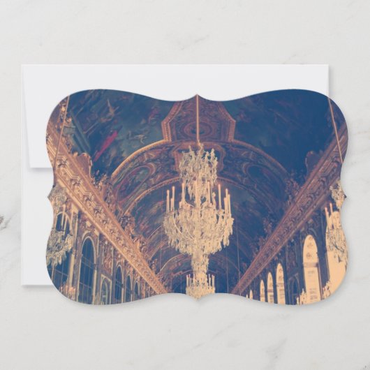 エレガントでヴィンテージのシャンデリア招待状 招待状 (正面)