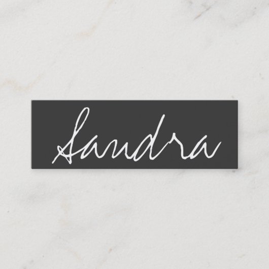 エレガントで上品で細いメーキャップアーティストの名刺 スキニー名刺 (正面)