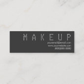 エレガントで上品で細いメーキャップアーティストの名刺 スキニー名刺 (裏面)