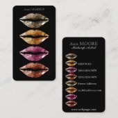 エレガントで上品で芸術的な唇の一見 名刺 (正面/裏面)