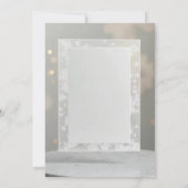 エレガントで上品な招待状、グレーの背景に 招待状 (裏面)