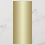 エレガントで上品な金ゴールドメニューカード メニュー (裏面)