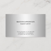 エレガントで上品な銀製の華麗さの華美なパターン 名刺 (裏面)