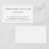 エレガントで企業のなディレクター名刺 名刺 (正面/裏面)