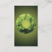 エレガントで伝統的なヒスイの名刺のテンプレート 名刺 (裏面)