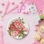 エレガントで使い捨て可能なプレート、花の紙皿 ペーパープレート (パーティー)