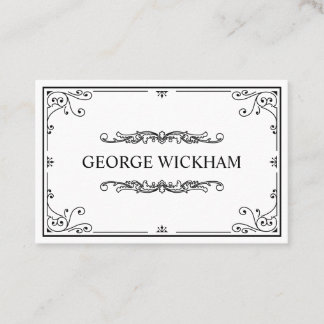 エレガントで個人的なヴィンテージのビクトリア時代の人 名刺
