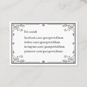 エレガントで個人的なヴィンテージのビクトリア時代の人 名刺 (裏面)