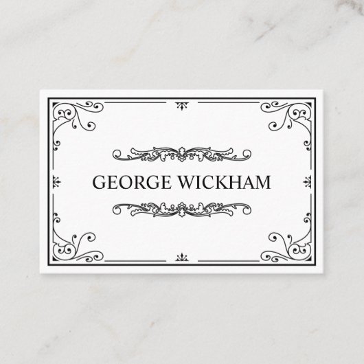 エレガントで個人的なヴィンテージのビクトリア時代の人 名刺 (正面)