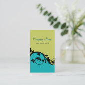 エレガントで優雅な名刺(ティール（緑がかった色）) 名刺 (スタンド正面)