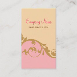 エレガントで優雅な名刺(ピンク) 名刺