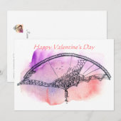 エレガントで先見のバレンタイン シーズンカード (正面/裏面)