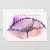 エレガントで先見の明があるバレンタイン シーズンカード (正面/裏面)
