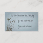 エレガントで写実的な草の青空 名刺 (裏面)