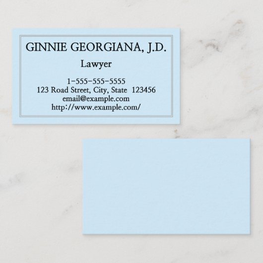 エレガントで及びきれいな弁護士の名刺 名刺 (正面/裏面)