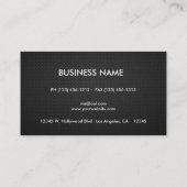 エレガントで及びモダンで黒く、銀製のプロフェッショナル 名刺 (裏面)
