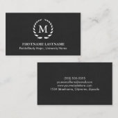 エレガントで及びモダンな学生の名刺 コーリングカード (正面/裏面)