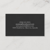 エレガントで及びモダンな学生の名刺 コーリングカード (裏面)