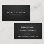 エレガントで及びモダンな黒および金ゴールドのプロフェッショナル 名刺 (正面/裏面)