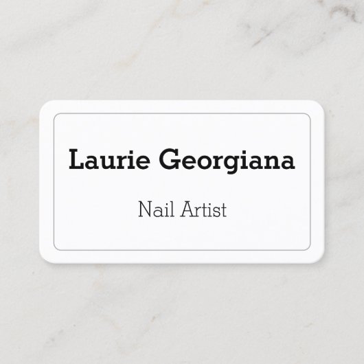 エレガントで及び明白なネイルアーティストの名刺 名刺 (正面)