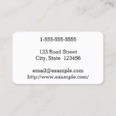 エレガントで及び明白なネイルアーティストの名刺 名刺 (裏面)