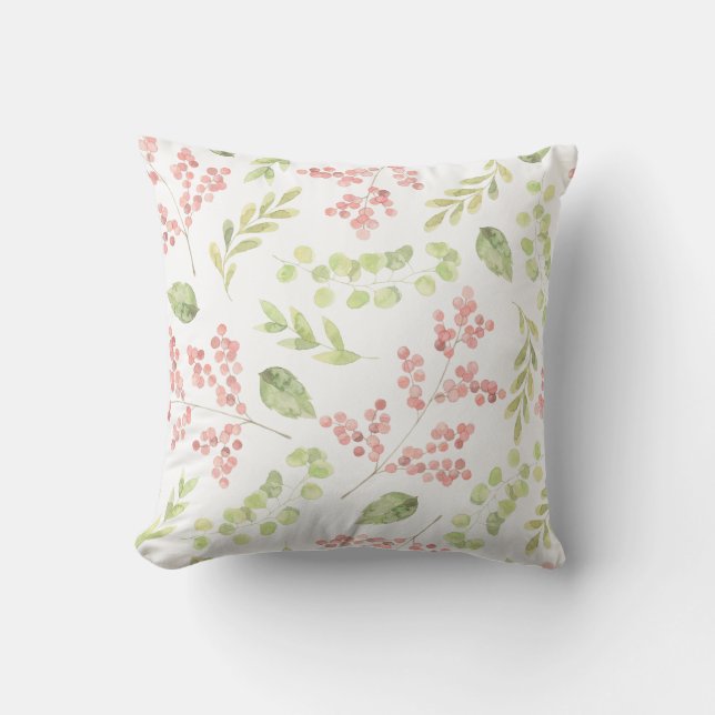 エレガントで及び美しい水彩画の花柄|の装飾用クッション アウトドアクッション (正面)