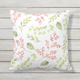 エレガントで及び美しい水彩画の花柄|の装飾用クッション アウトドアクッション