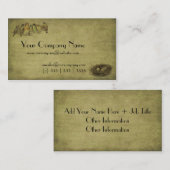 エレガントで及び芸術的な鳥および巣の名刺 名刺 (正面/裏面)