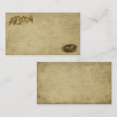 エレガントで及び芸術的な鳥および巣の名刺 名刺 (正面/裏面)