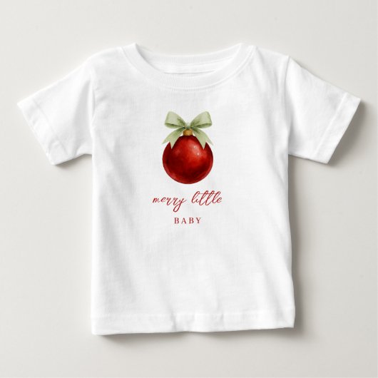 エレガントで可愛いクリスマスのお祝い ベビーTシャツ (正面)