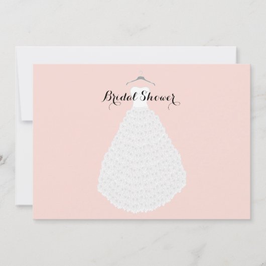 エレガントで名前入りなブライダルシャワーの招待 招待状 (正面)