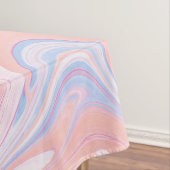 エレガントで多彩なパステル調ピンクの青いオレンジ大理石 テーブルクロス (インサイチュ)