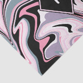 エレガントで多彩な大理石のピンクの紫色の黒い青 薄葉紙 (詳細)