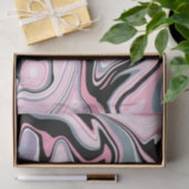 エレガントで多彩な大理石のピンクの紫色の黒い青 薄葉紙 (ギフト)